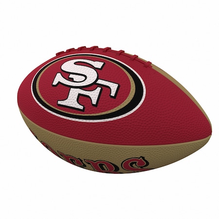 Logo Brands San Francisco 49ers Pinwheel Logo Junior-Size Rubber Football 627-93JR-2